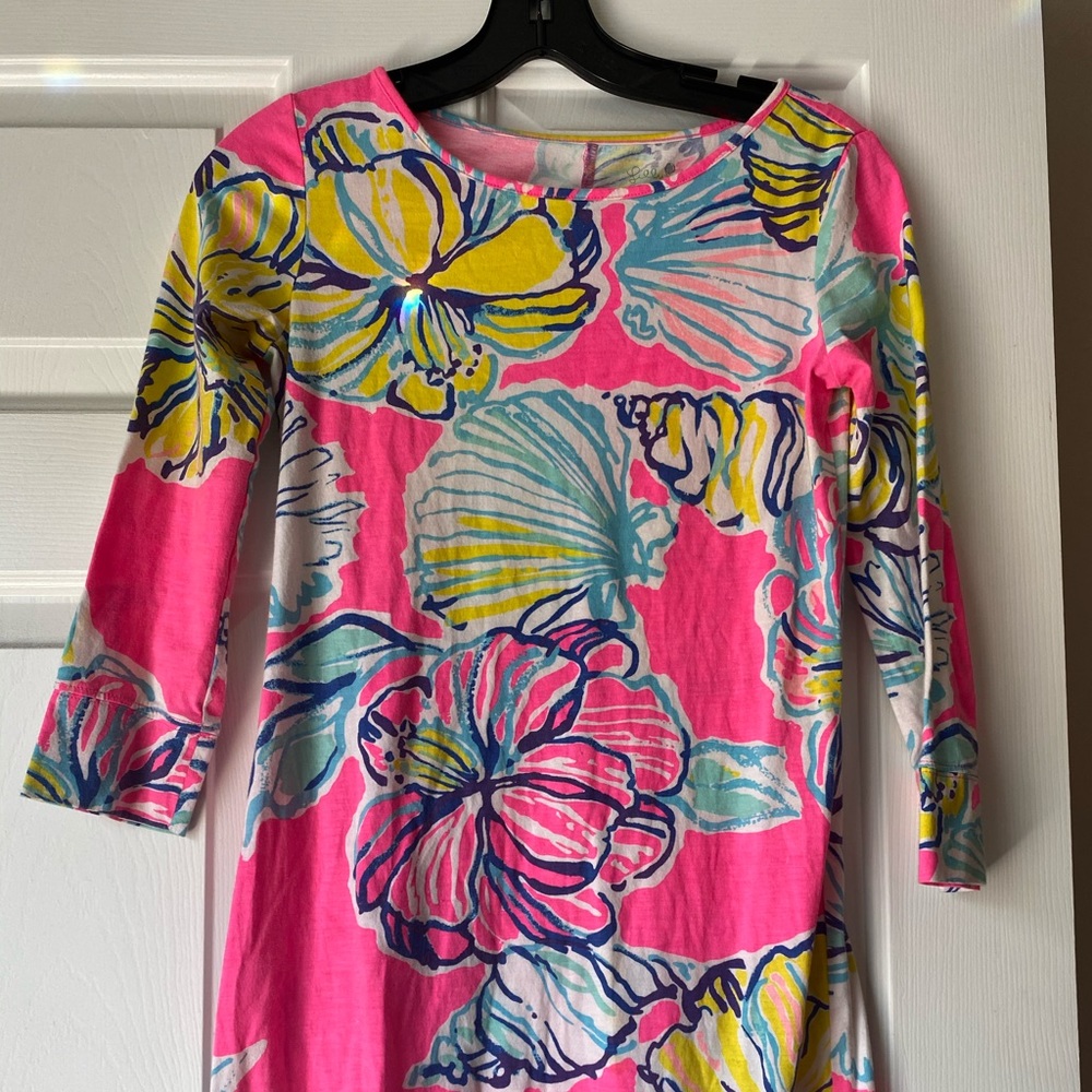 Lily Pulitzer cotton floral dress pink